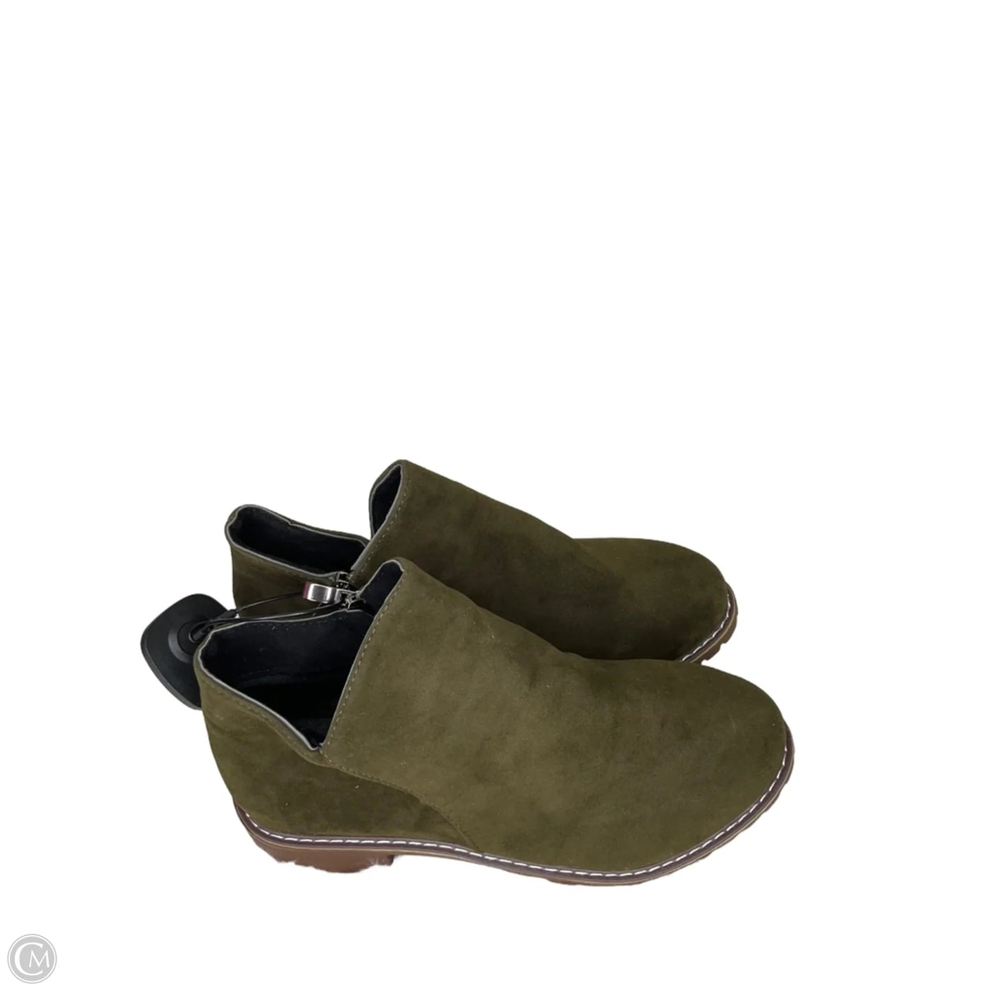 Boots Ankle Heels By Cmc In Green, Size: 9