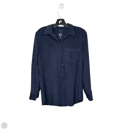 Jacket Shirt By Gap In Navy, Size: Xs