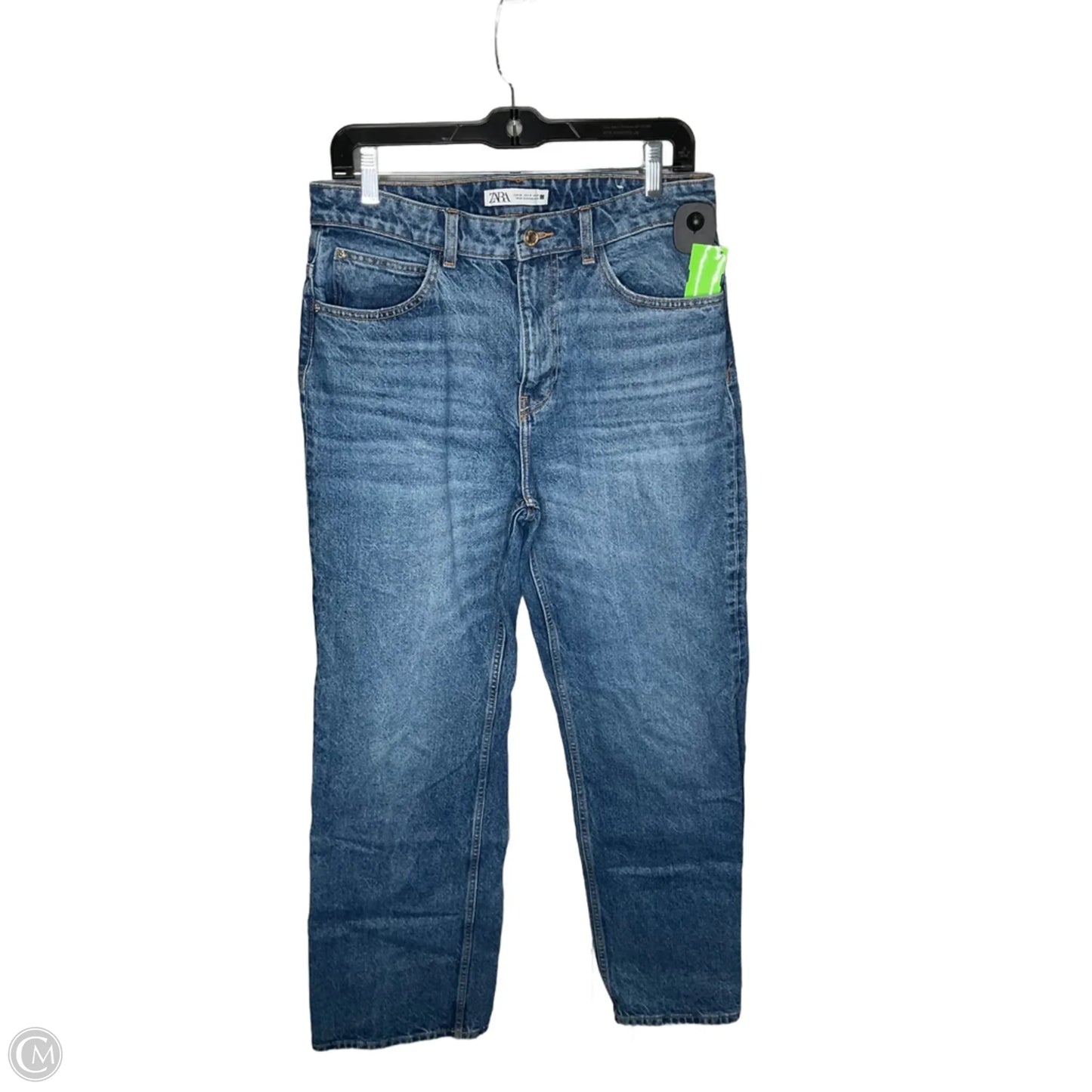 Jeans Wide Leg By Zara In Blue Denim, Size: 8