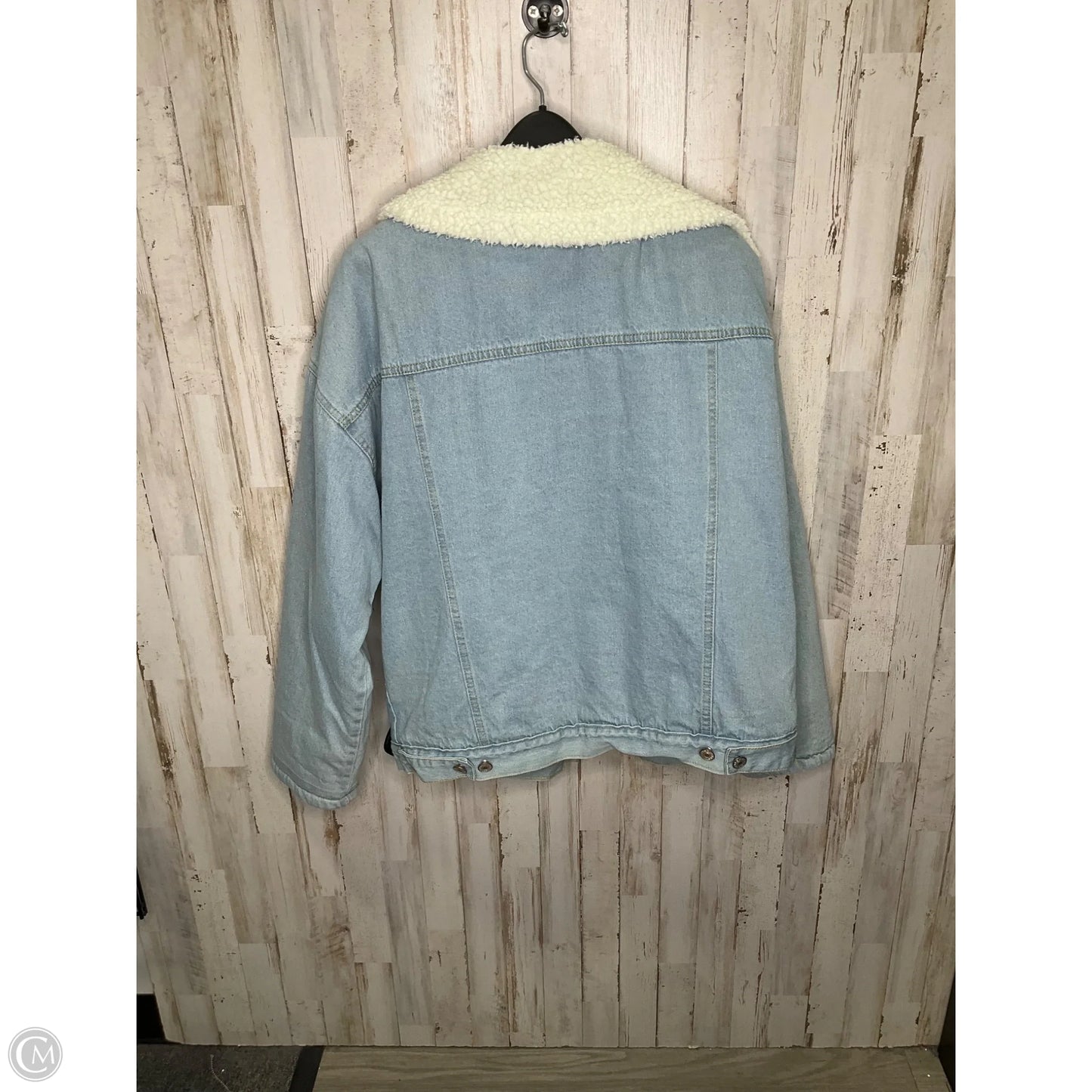 Jacket Denim By Clothes Mentor In Blue Denim, Size: L