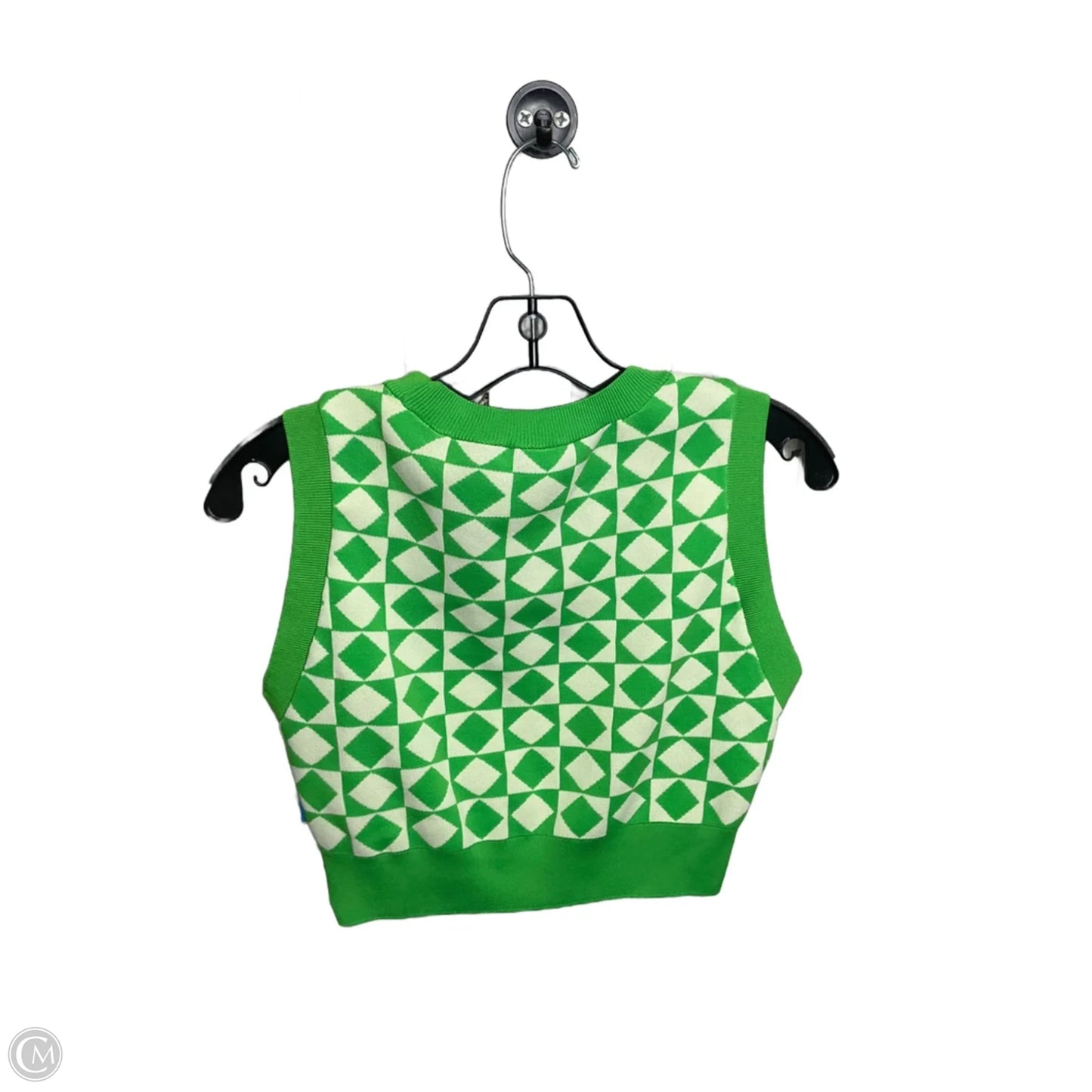 Top Sleeveless By Zara In Green, Size: S