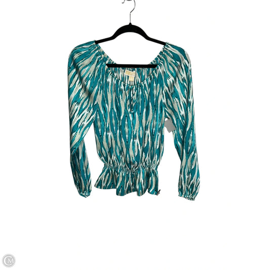 Top Long Sleeve Designer By Michael Kors In Teal, Size: M