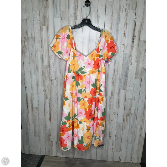 Dress Casual Midi By Tullabee In Floral Print, Size: M