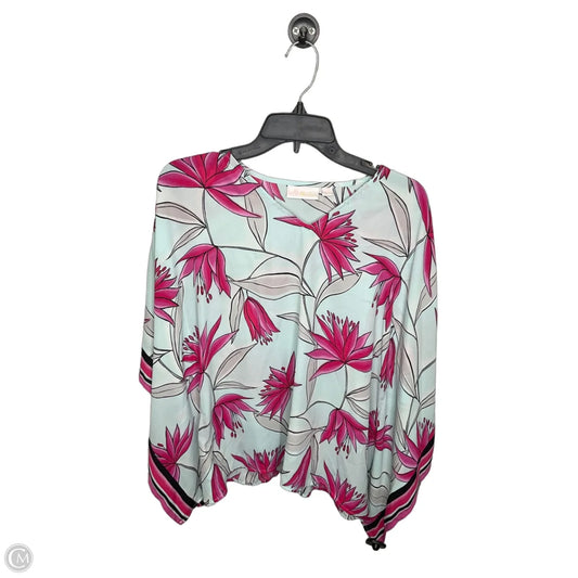 Top Short Sleeve By Belle By Kim Gravel In Blue & Pink, Size: Xs