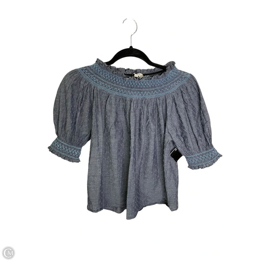 Top Short Sleeve By Loft In Blue, Size: S