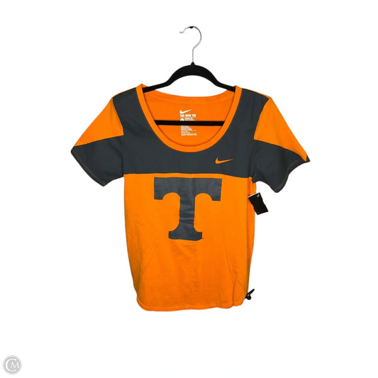 Top Short Sleeve By Nike In Orange, Size: L