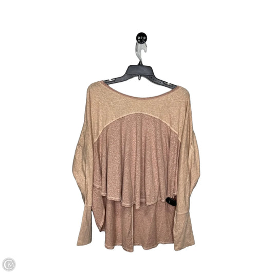 Top Long Sleeve By Free People In Pink, Size: M