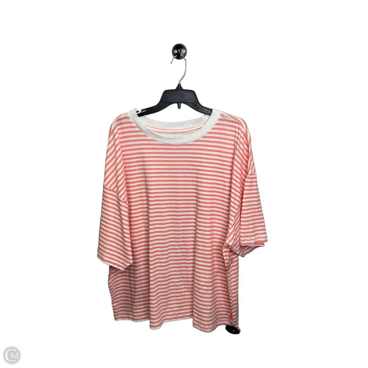 Top Short Sleeve By Free People In Striped Pattern, Size: Xl