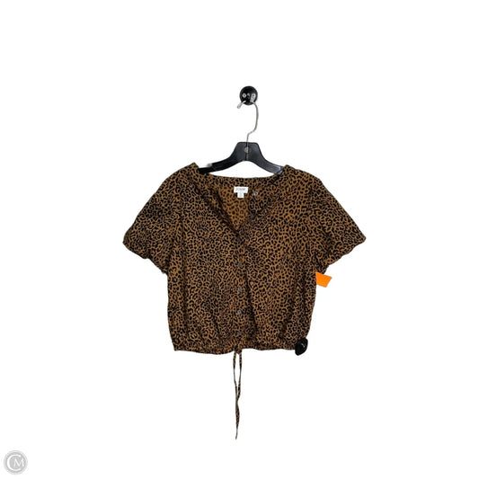 Top Short Sleeve By J. Crew In Animal Print, Size: S