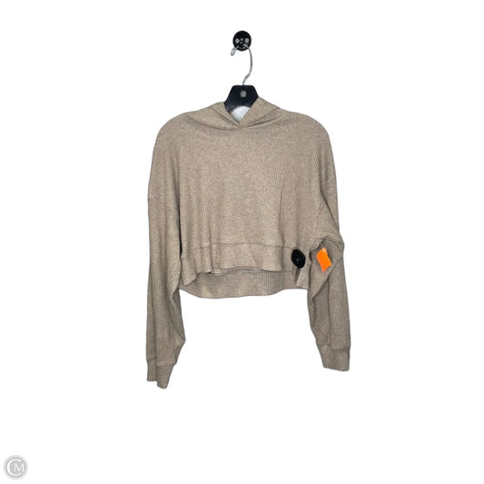 Athletic Top Long Sleeve Hoodie By Alo In Brown, Size: S
