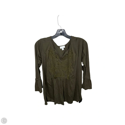 Top 3/4 Sleeve By J. Jill In Green, Size: M
