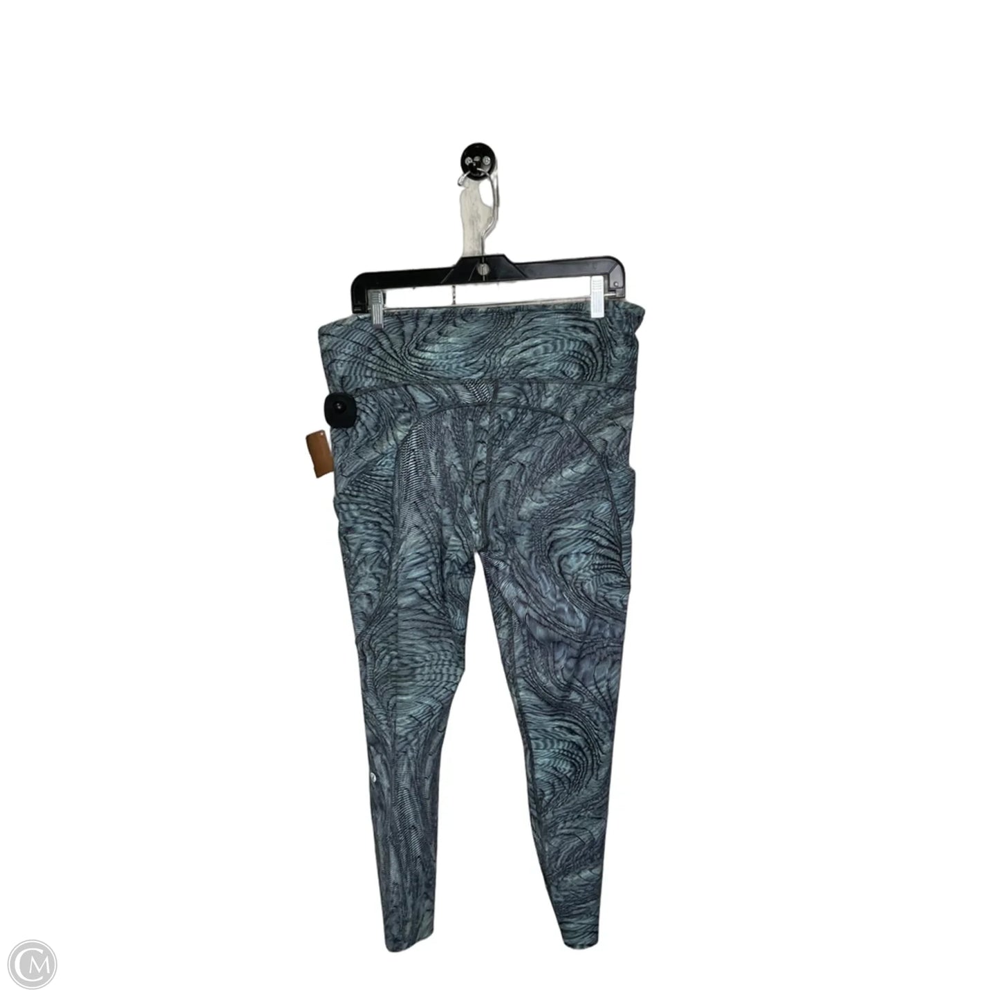 Athletic Leggings By Lululemon In Blue & Green, Size: 14