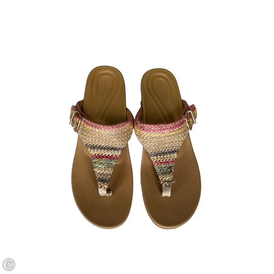 Sandals Flip Flops By Aetrex In Brown, Size: 8