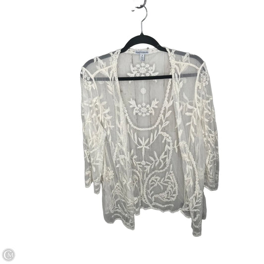 Kimono By Nina Leonard In Cream, Size: 1x