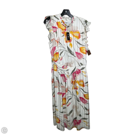Dress Casual Maxi By White House Black Market In Floral Print, Size: L
