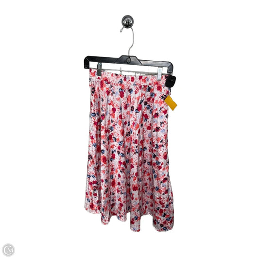 Skirt Midi By Time And Tru In Floral Print, Size: S