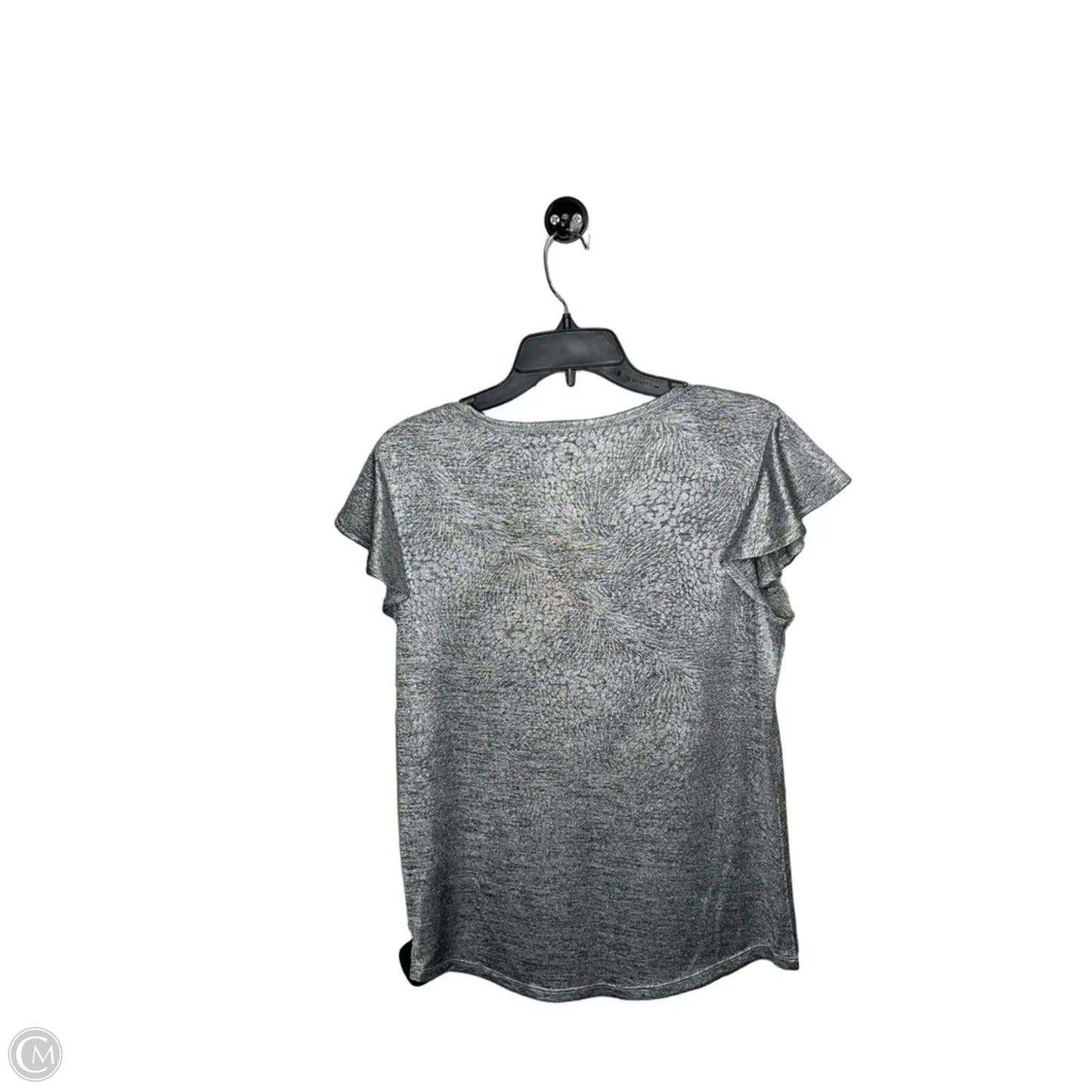 Top Short Sleeve By White House Black Market In Silver, Size: M