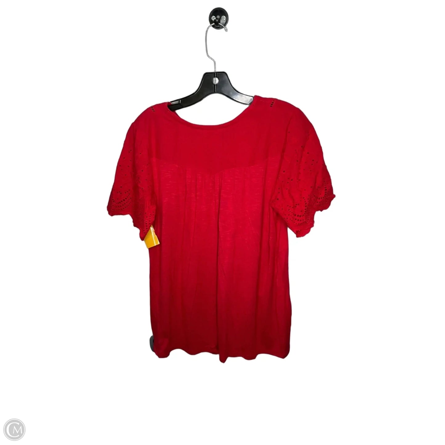 Top Short Sleeve By Knox Rose In Red, Size: M