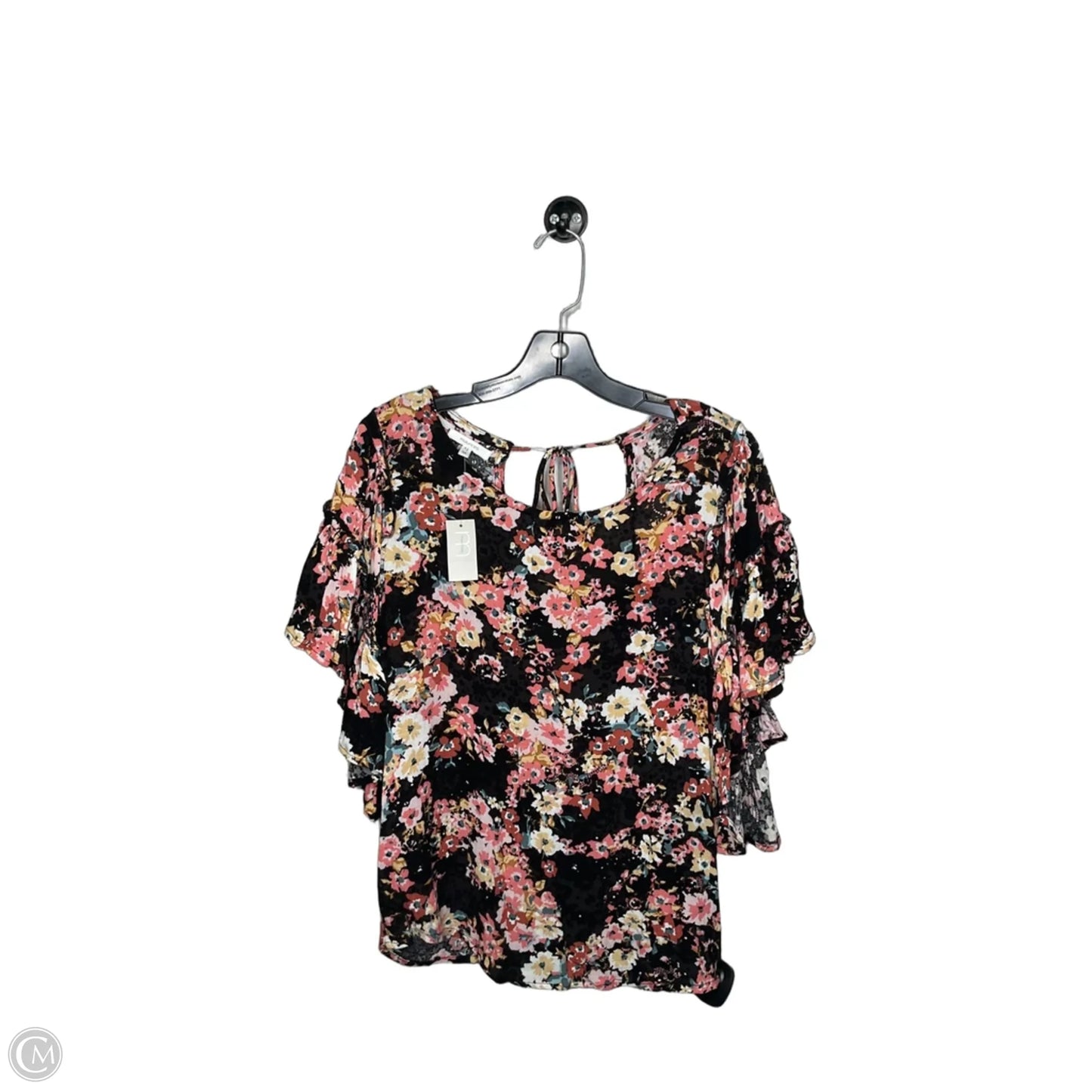Top Short Sleeve By Maurices In Floral Print, Size: M