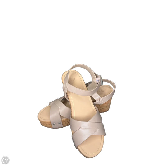 Sandals Heels Wedge By Journee In Pink, Size: 8