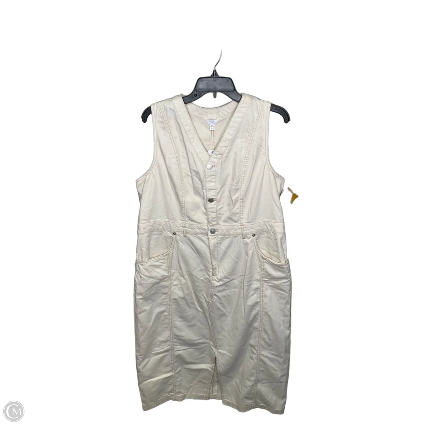Dress Casual Maxi By Time And Tru In Cream, Size: Xl