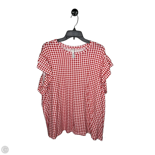 Top Short Sleeve By Clothes Mentor In Red, Size: 3x