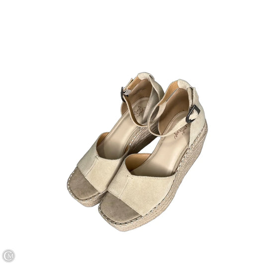 Sandals Heels Wedge By Crown Vintage In Tan, Size: 8