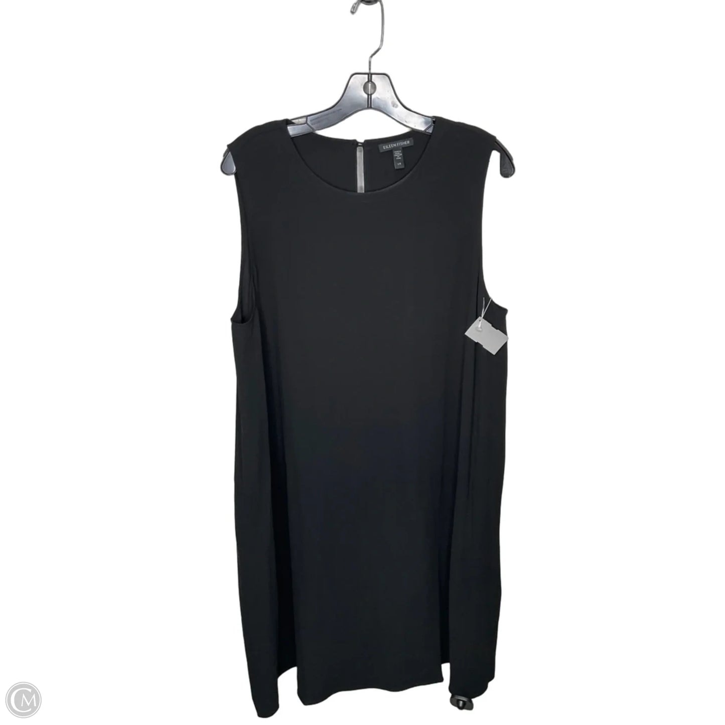 Dress Casual Midi By Eileen Fisher In Black, Size: L