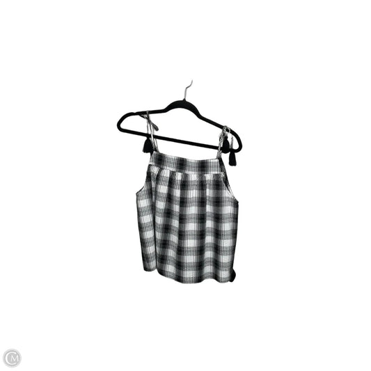 Top Sleeveless By Steve Madden In Plaid Pattern, Size: M