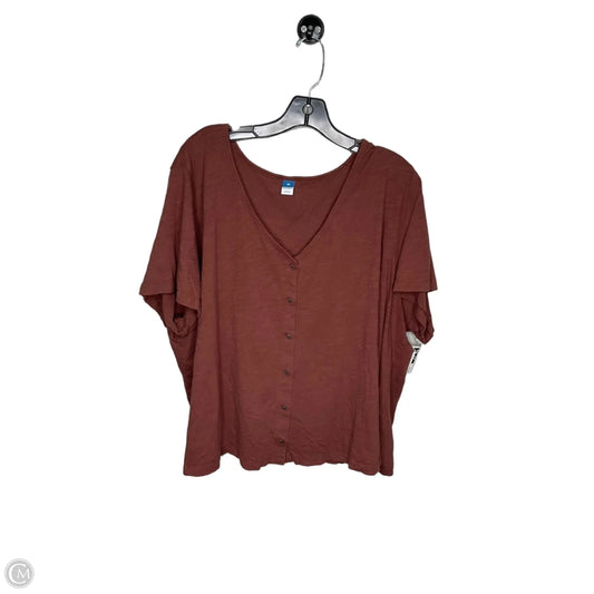 Top Short Sleeve By Old Navy In Brown, Size: 3x