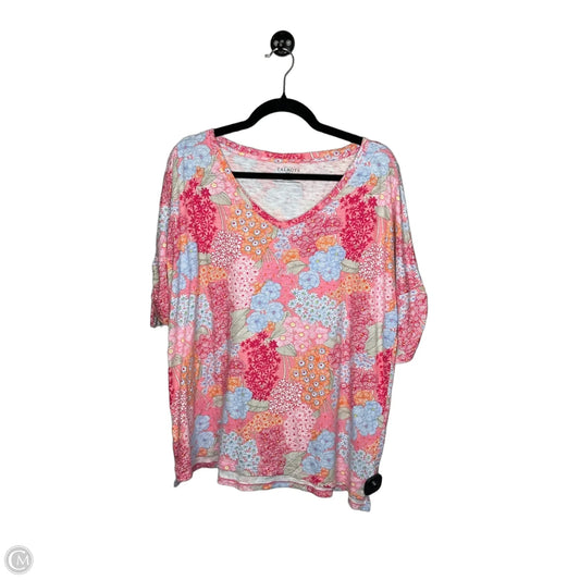 Top Short Sleeve By Talbots In Floral Print, Size: Xl