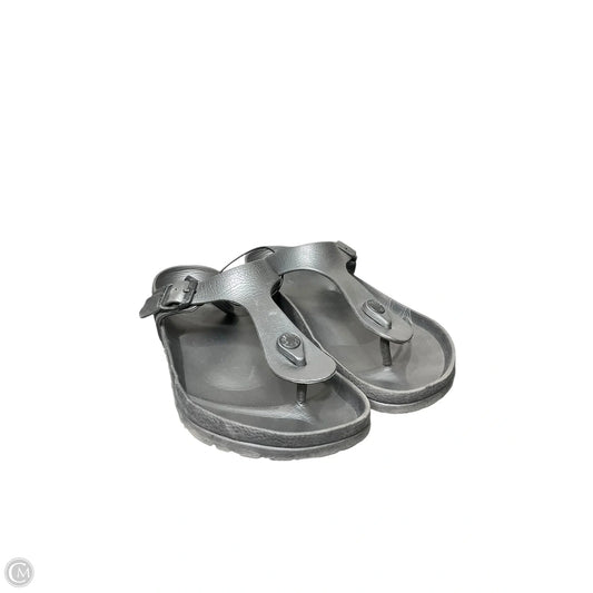 Shoes Flats By Birkenstock In Grey, Size: 8.5