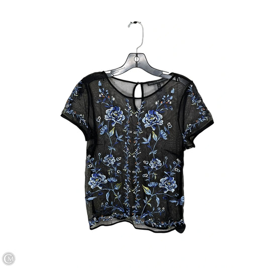 Top Short Sleeve By White House Black Market In Black, Size: S