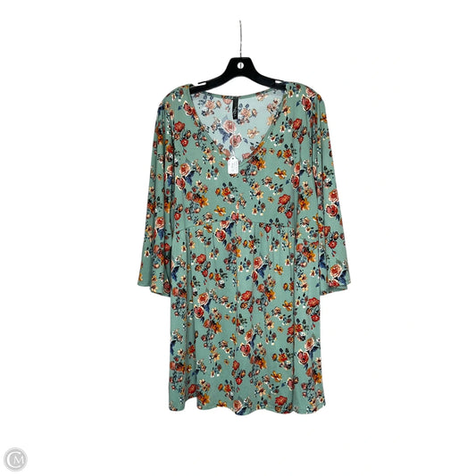 Blouse 3/4 Sleeve By Clothes Mentor In Floral Print, Size: 4x