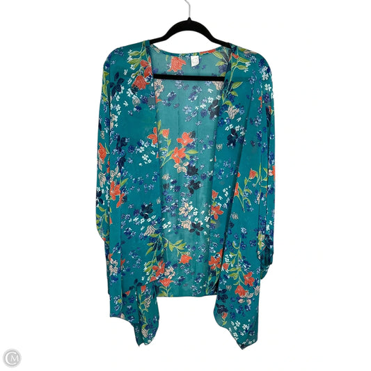 Swimwear Cover-up By Clothes Mentor In Floral Print