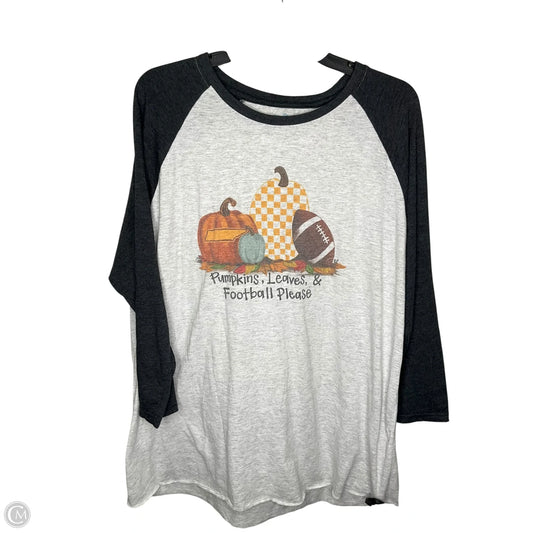 Top Long Sleeve By Clothes Mentor In Grey, Size: Xl