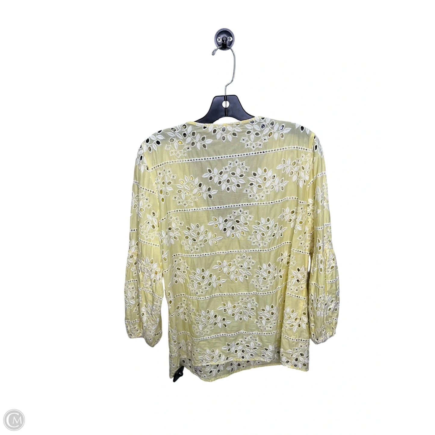 Top Long Sleeve By Chicos In Yellow, Size: M