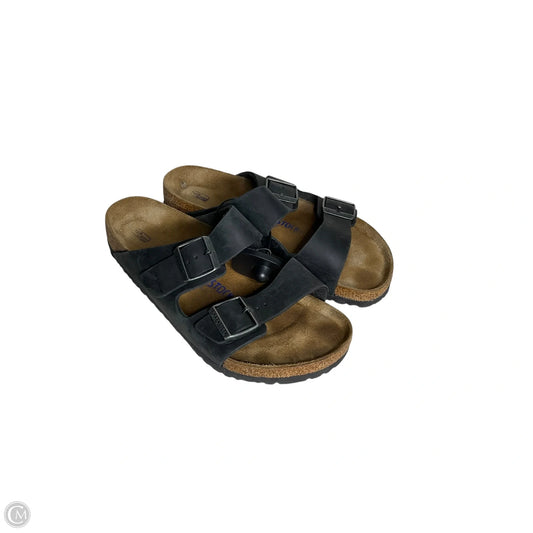 Sandals Flats By Birkenstock In Black, Size: 10