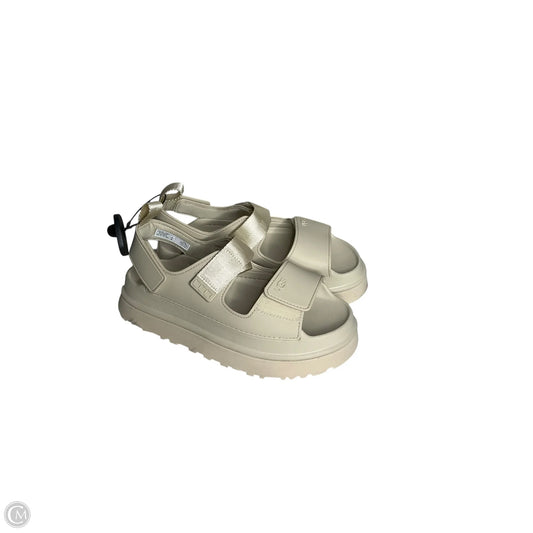 Sandals Designer By Ugg In Cream, Size: 10