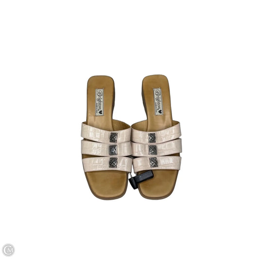 Sandals Flats By Brighton In Cream, Size: 8