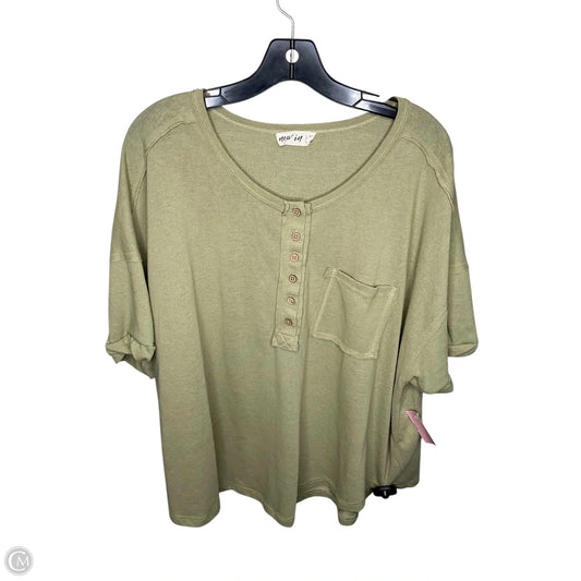 Top Short Sleeve By Clothes Mentor In Green, Size: 3x