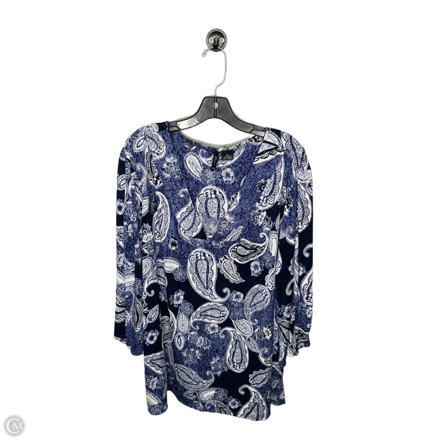 Top Long Sleeve By New Directions In Blue, Size: 3x