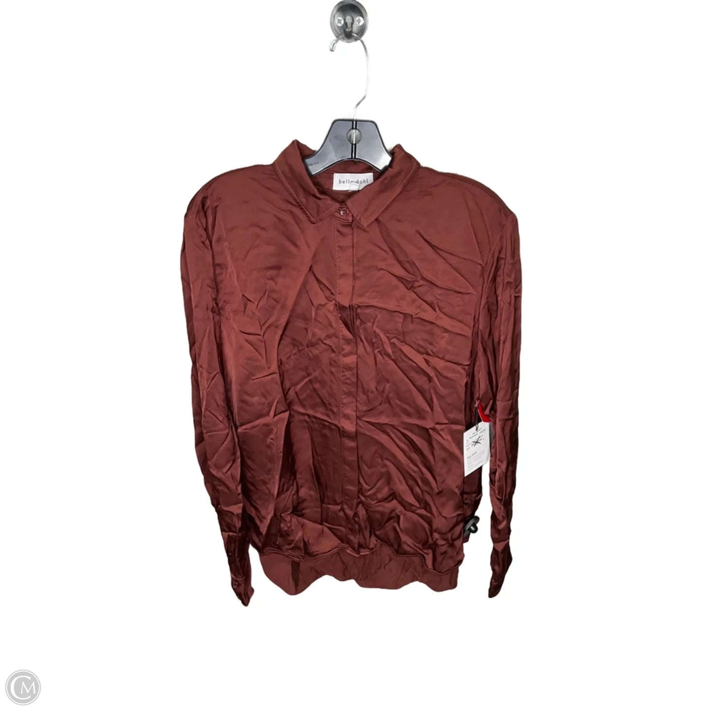 Blouse Long Sleeve By Bella Dahl In Bronze, Size: L