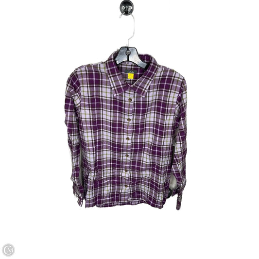 Top Long Sleeve By Cabelas In Purple, Size: M
