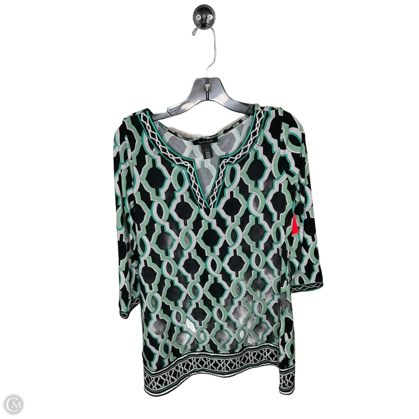 Top Long Sleeve By White House Black Market In Green, Size: L