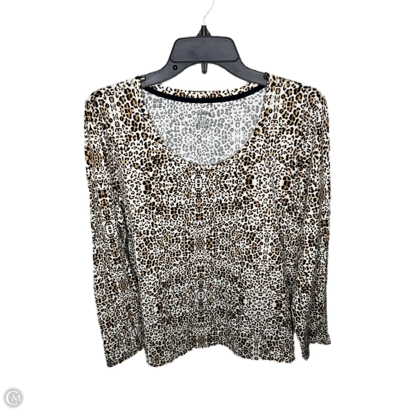 Top Long Sleeve By Rafaella In Animal Print, Size: Xl