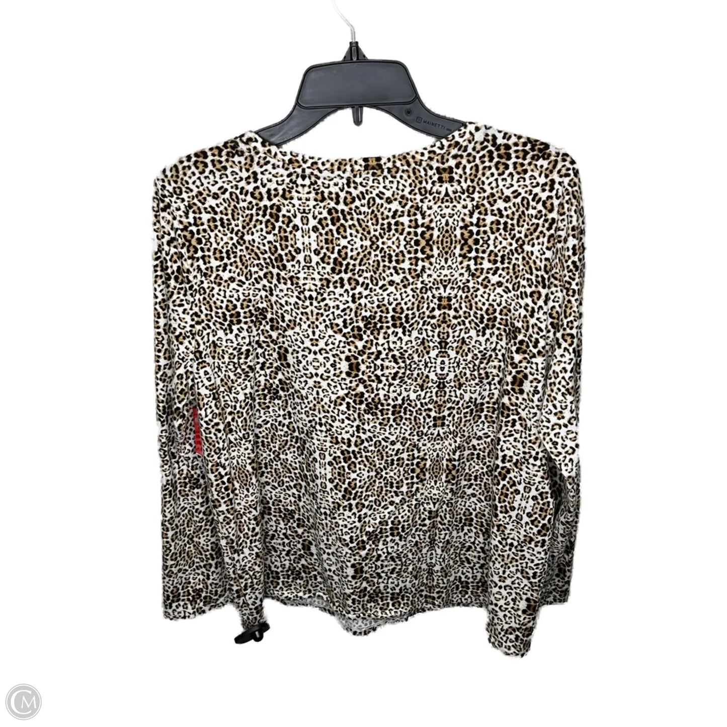 Top Long Sleeve By Rafaella In Animal Print, Size: Xl