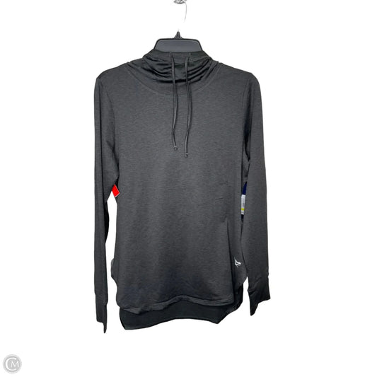 Athletic Top Long Sleeve Hoodie By Reebok In Grey, Size: L