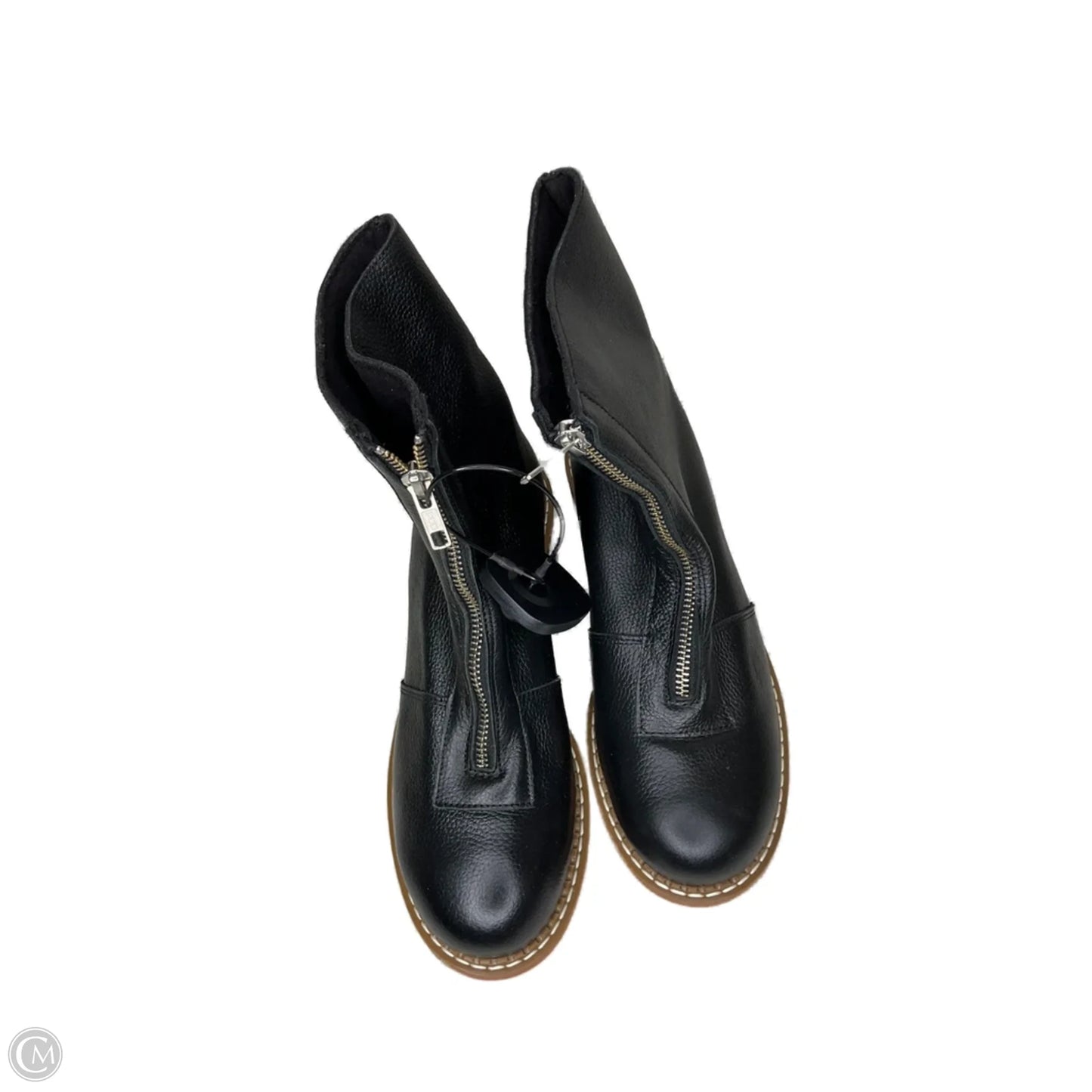 Boots Ankle Heels By Clothes Mentor In Black, Size: 7.5
