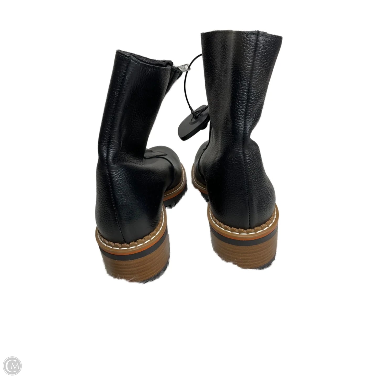 Boots Ankle Heels By Clothes Mentor In Black, Size: 7.5